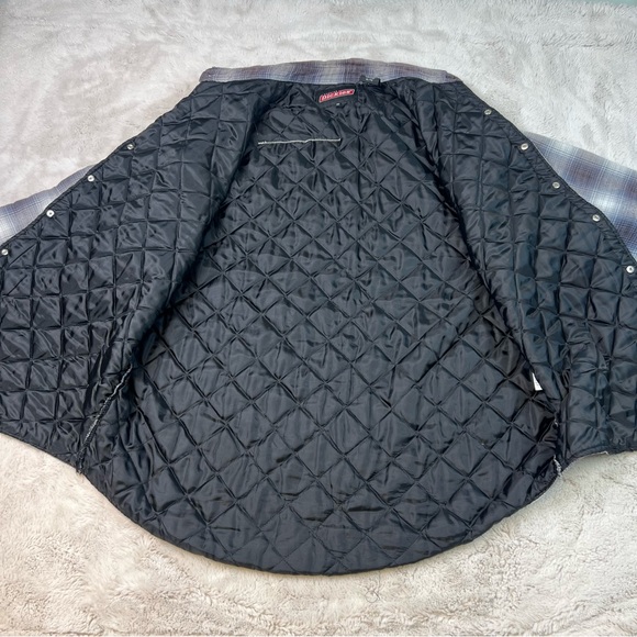 Dickies Quilted Shirt Jacket Shacket Plaid Pearl Snap Mens Size XL - Picture 9 of 16
